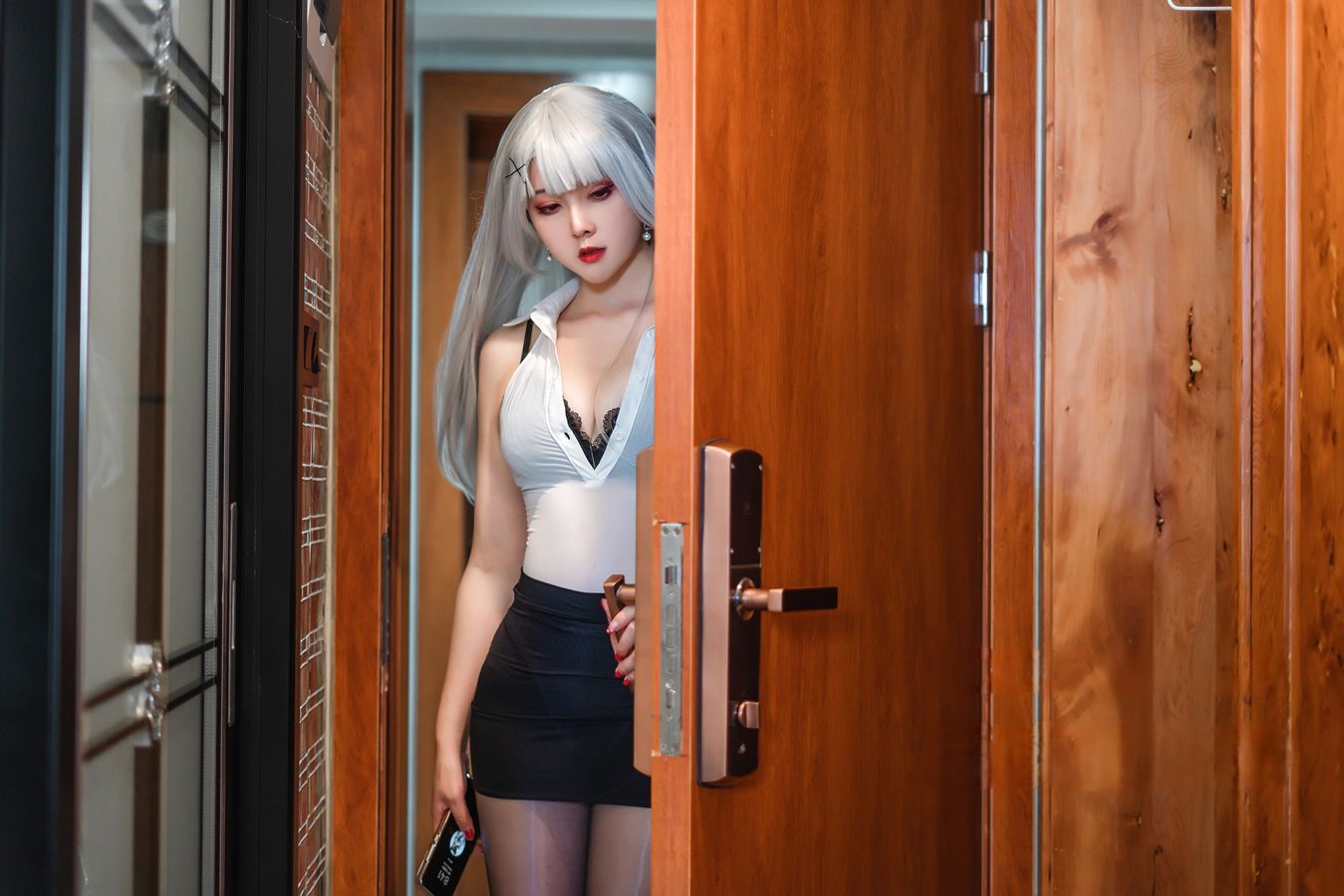 Natsuko_夏夏子No.041 – OL灰机杯 [45P]-图云谷